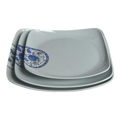 密胺中式风盖浇饭塑料四方饺子盘