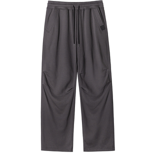 MUSCLEDOG肌肉狗 春季新品褶皱伞兵裤宽松直筒休闲裤运动长裤男