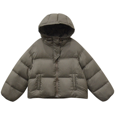 小个子连帽羽绒服外套长款短款冬