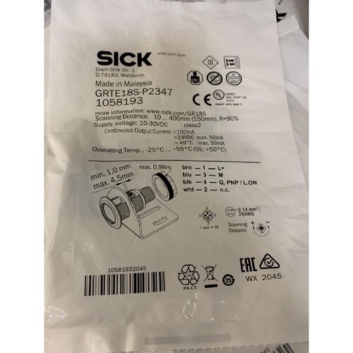 议价全新德国西克SICK光电开关GRTE18S-P2347原装正品假一罚十下