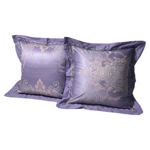 轻奢55x55抱枕套全棉贡缎提花床头靠背套靠垫套子大靠枕婚庆一对