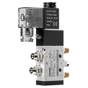 TWSANS台匠山耐斯4V210-08电磁阀24v二位五通换向阀控制阀气动220