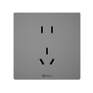 公牛G37星空灰色插座面板86型家用暗装16A墙壁带usb一开五孔开关