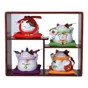 日本招财猫桌面摆件开业礼物前台开店办公室好物工位稳定情绪神器