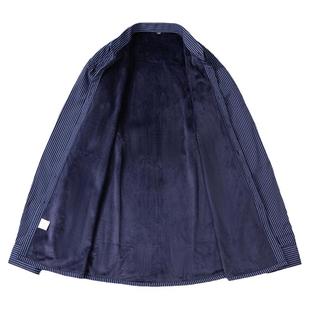 老爷车男士保暖衬衫加绒加厚冬天加肥加大码爸爸免烫正装长袖衬衣