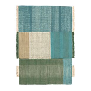 GIRONES进口Nanimarquina卧室客厅书房条纹地毯块毯黑色蓝色绿色