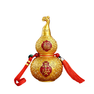 铜葫芦摆件挂件铜制金开口宅纯五帝钱招财官方旗舰店装朱砂客厅用