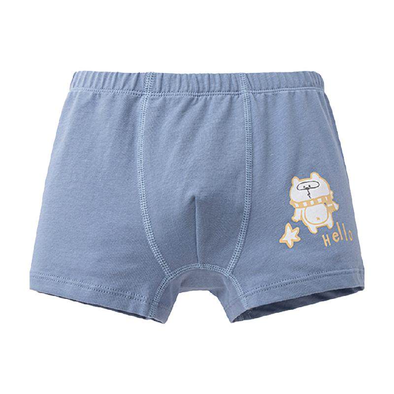 YEEHOO/英氏儿童内裤棉质抑菌男童平角短裤不夹pp大童小孩四角裤