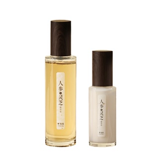 人参灵芝水乳护肤套装抗皱紧实抵御初佬爽肤水补水乳液保湿面部