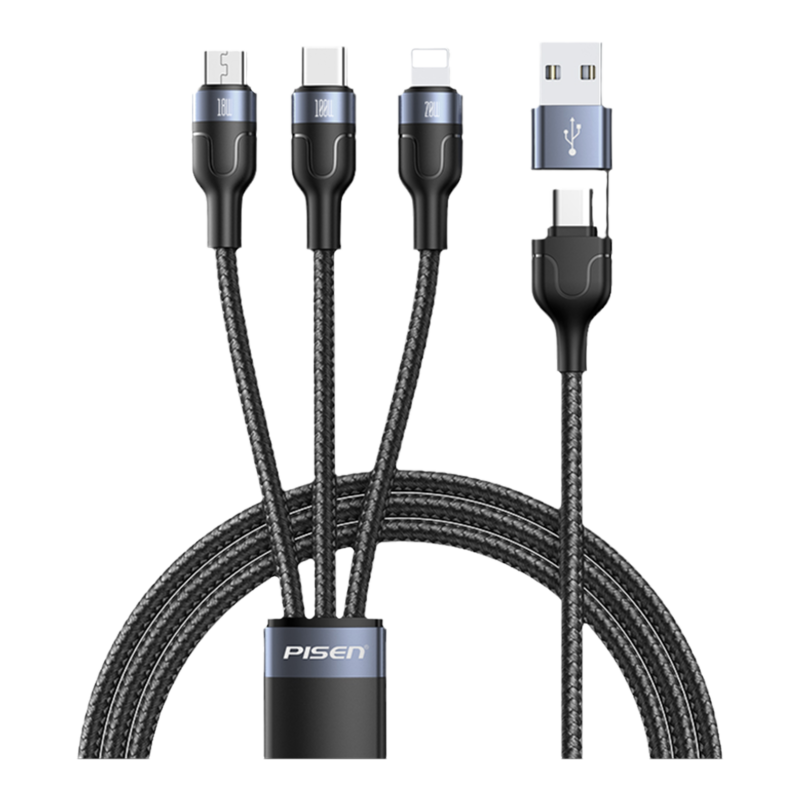 品胜一拖二充电线1米2,1米5