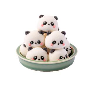 熊猫棉花糖蛋糕甜品装饰商用网红