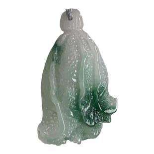 缅甸天然翡翠吊坠A货绿色白菜挂件绿色百财吊坠绿色大白菜吊坠