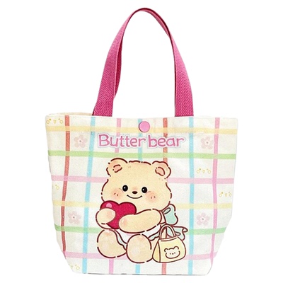 黄油小熊满月百日宴伴手礼帆布包