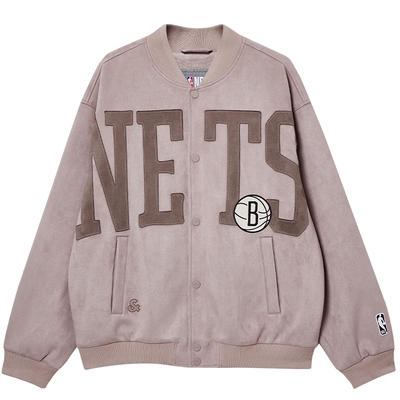 【NBA联名款篮网队】杰克琼斯男装春季夹克上衣精致刺绣潮宽松