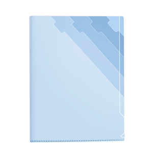 多层L型A4文件袋小学生资料分类收纳袋高颜值大开口试卷袋高级感学习用品单片页夹大容量防水分层透明档案袋