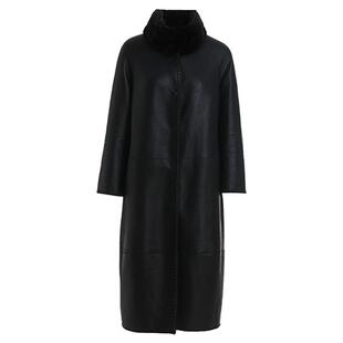 乔万尼派克服商场水貂皮草气质显瘦大衣长款过膝外套女