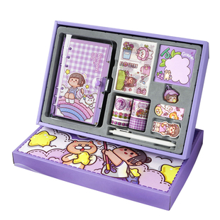 小麻薯手账本套装少女心可爱风礼盒手帐简约ins风全套收纳笔记本