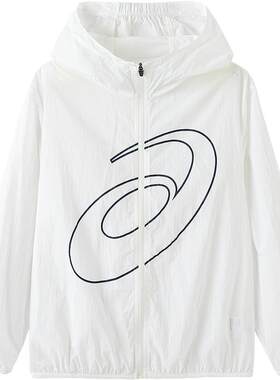 ASICS亚瑟士童装2025年夏季新款UPF50+轻薄舒适大logo连帽防晒衣