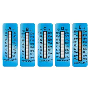 英国Thermax进口测温纸实验室温度测试纸温度贴八格十格不可逆