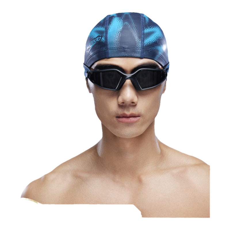 speedo速比涛泳帽高弹舒适不勒头加大款印花游泳帽男士女士通用
