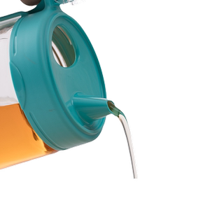 茶花玻璃油瓶不挂油家用油壶装酱油容器醋瓶厨房倒油防漏油罐大号