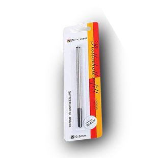 毕加索包邮宝珠笔芯5/10支装大容量签字笔笔芯替芯纯黑0.5/0.7mm笔芯卡装螺旋笔芯毕加索宝珠笔专用替芯