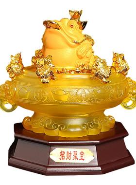 聚宝盆摆件招财金蟾貔貅开业礼品