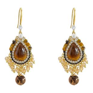 复古美拉德流苏耳环小众独特绝美秋冬民族风耳坠新款高级感耳饰女