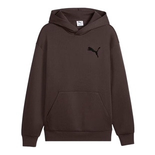 PUMA彪马春季新款男士外套休闲运动服黑色针织连帽卫衣636789-31