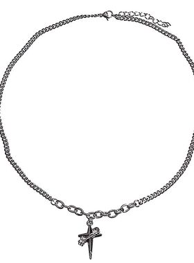 芒星十字架项链男女ins小众设计