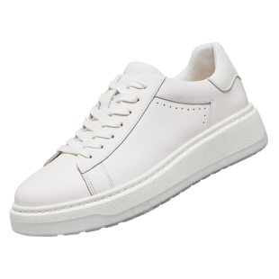 德赛雷军同款厚底小白鞋子男鞋透气2025秋冬板鞋加绒休闲鞋商务