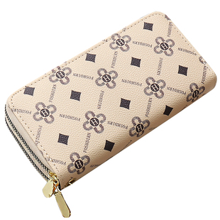 钱包女长款2026新款复古印花手包大容量现金手拿包高端精致手机包