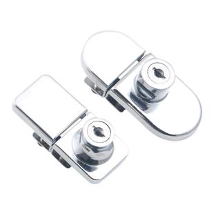 玻璃锁免打孔展示柜门锁玻璃门中间锁橱柜酒柜推拉门双开玻璃门锁