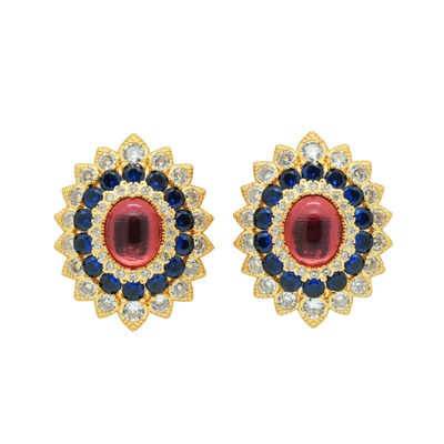 D@vidWebb华丽宫廷珠宝感耳饰