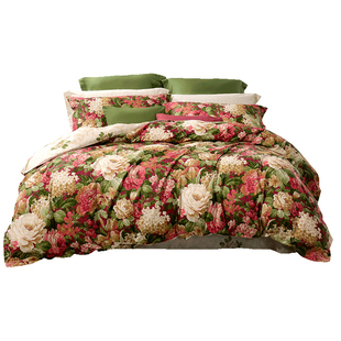 富安娜全棉纯棉四件套床单被套1.5米床1.8m床双人经典网红款4件套