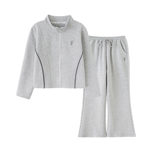 小菲特童装女童套装春装2026新款儿童洋气春秋中大童超火运动外套