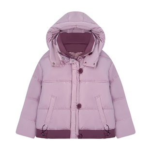 梵朵大码女装13079冬季时尚百搭撞色棉服韩版宽松棉袄短款外套潮