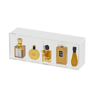 香水置物架亚克力高级化妆品收纳盒桌面多层口红陈列架玄关香水架