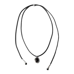 【蒋敦豪同款】许愿池黑玛瑙拼接设计抽拉项链 春夏锁骨链冷淡风