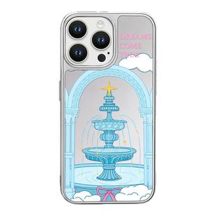 【许愿池】梦幻蓝系喷泉适用iPhone16/15pro手机壳苹果14plus磁吸15plus镜面13/14pro镜子13promax电镀银16