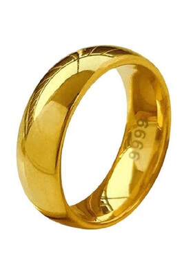 越南沙金开口可调节情侣戒指