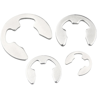 304不锈钢e型卡簧卡扣E形开口挡圈卡环M1.2M2.5M3M4M5M6M8M10M15