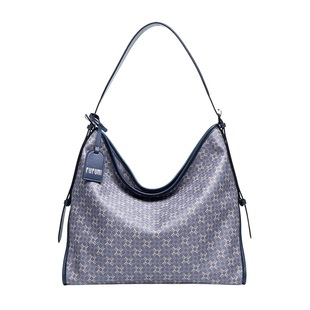 弗芙妮大容量小众通勤松弛感hobo包包老花休闲时尚单肩斜挎托特包