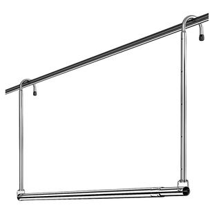 晾衣杆阳台升降伸缩晾衣架免打孔悬挂式不锈钢晒被子床单神器飘窗