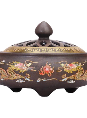 珐琅彩家用熏香炉陶瓷家用香炉