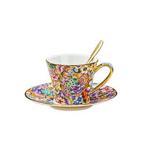 亮玉景德镇中式描金骨瓷咖啡杯套装高档杯碟情侣对杯陶瓷杯具送礼