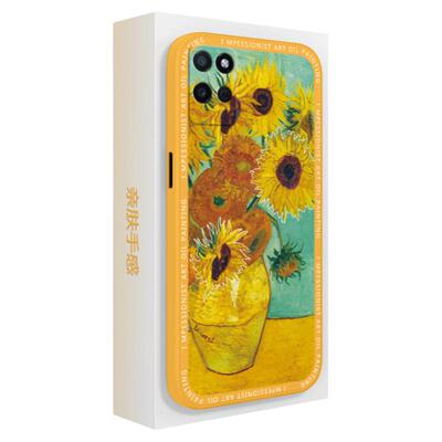 梵高油画适用realme真我V11手机壳V11s/V3/V5新款realmev11液态硅胶5G保护套oppo星空向日葵男女防摔外壳软壳