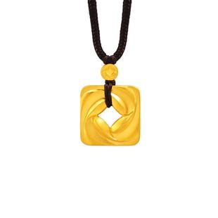 老庙黄金足金999古法金富富有余鱼挂坠花脊方圆平安扣无事牌铜钱