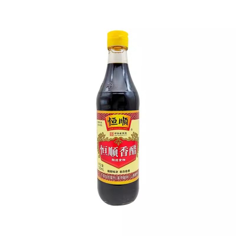 恒顺香醋500ml×2瓶纯粮酿造食醋家用凉拌饺子醋陈醋食用老字号