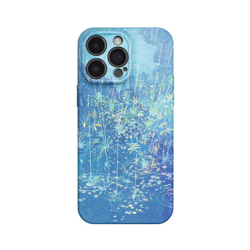 落花雨~文艺梦幻涟漪ins适用iPhone16promax手机壳苹果13华为pura70小米14oppo荣耀magic6小众iqoo13一加ace5